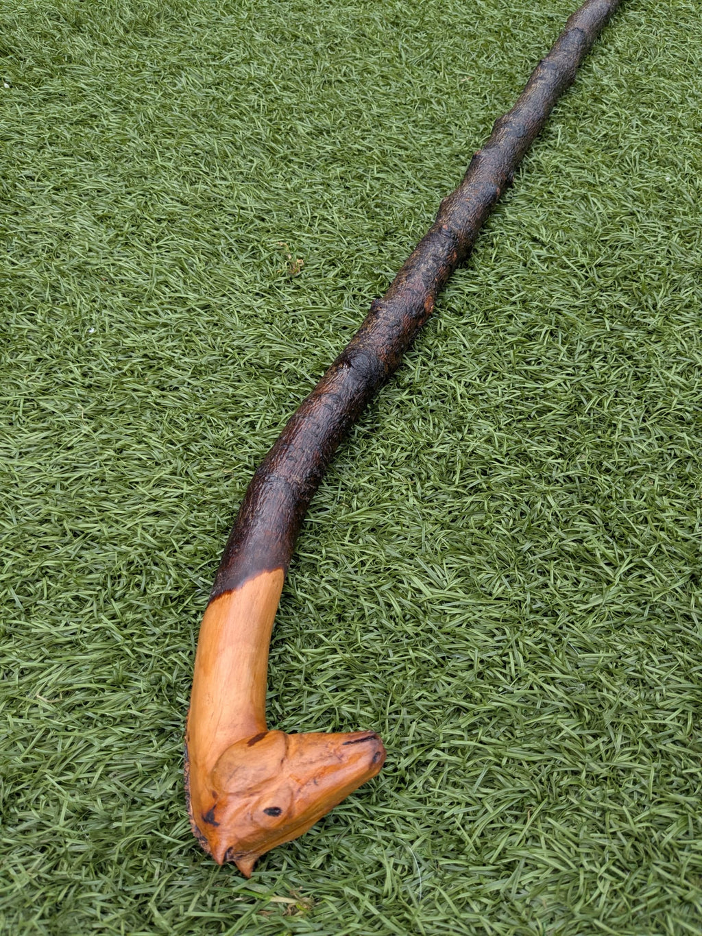 Solid Beech Horse head Walking Stick