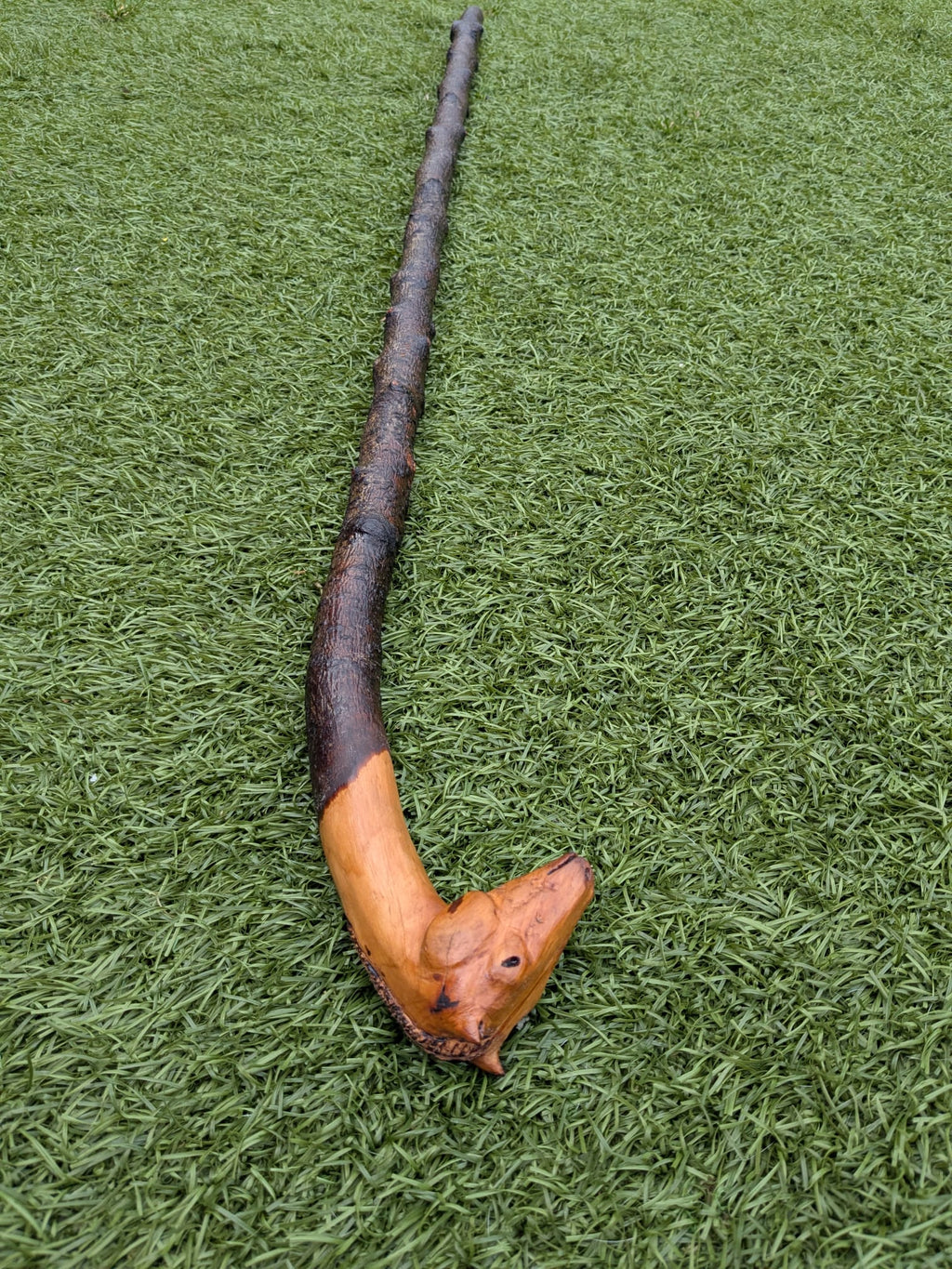 Solid Beech Horse head Walking Stick