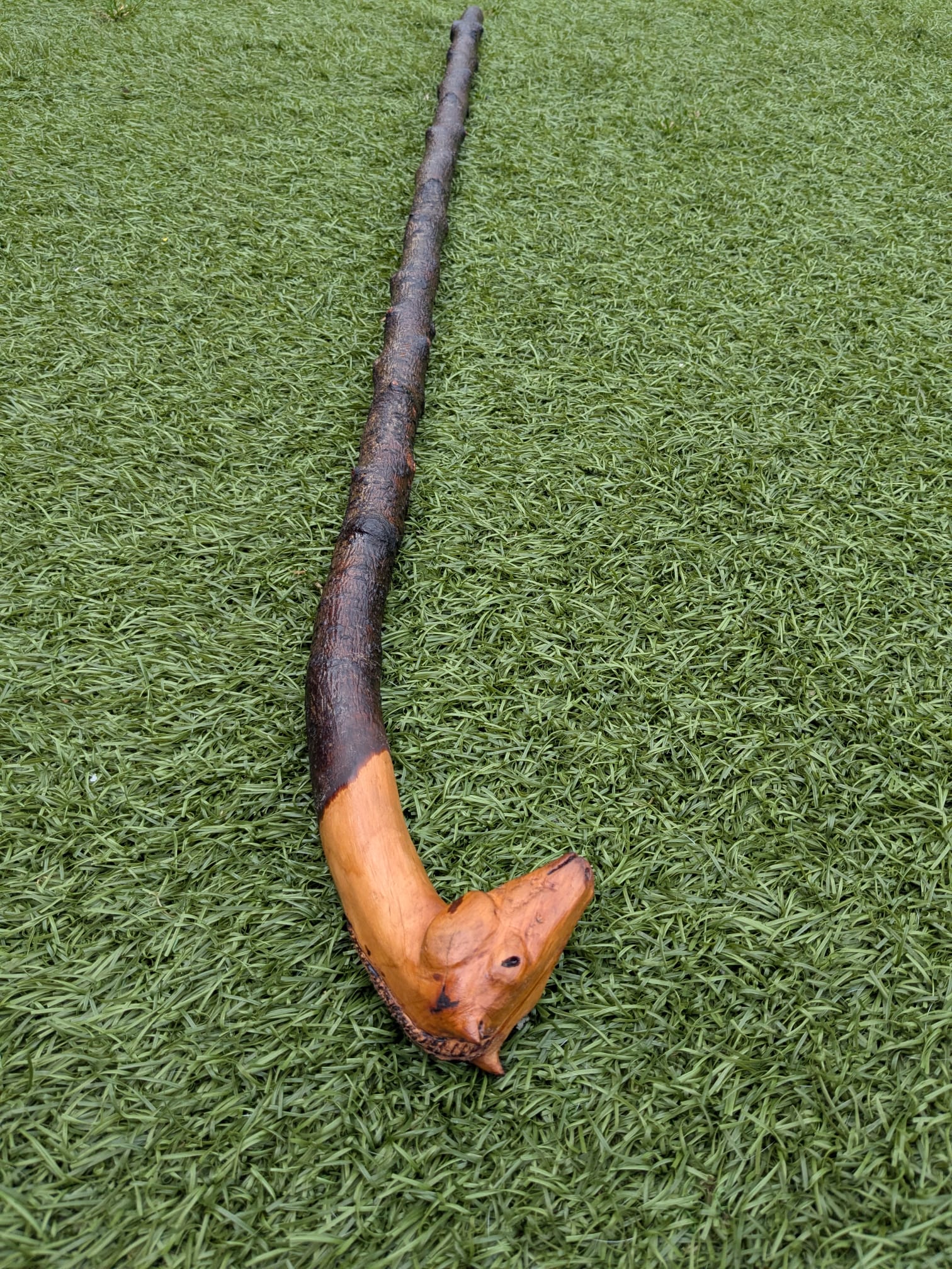 Solid Beech Horse head Walking Stick