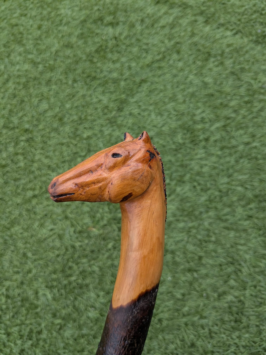 Solid Beech Horse head Walking Stick