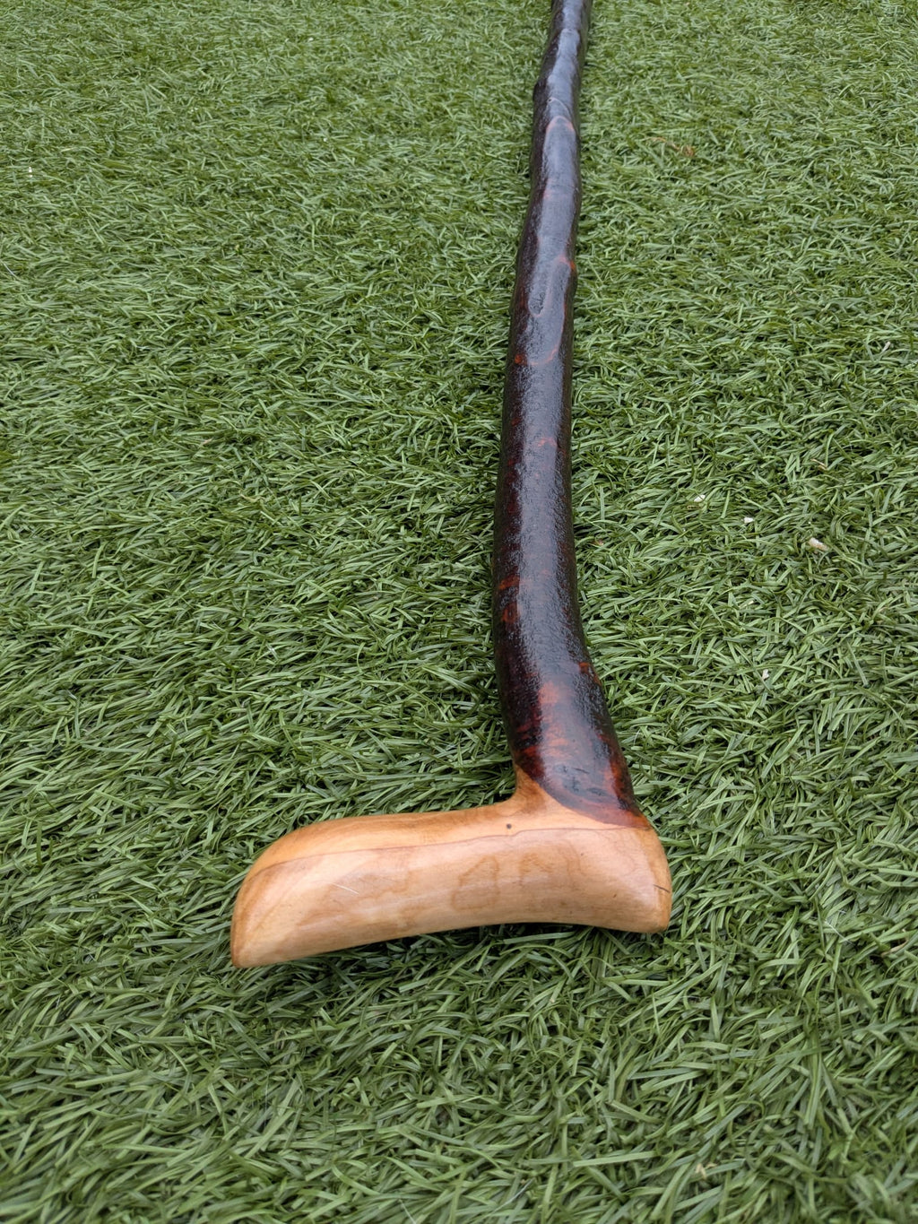 L-handle Blackthorn walking stick