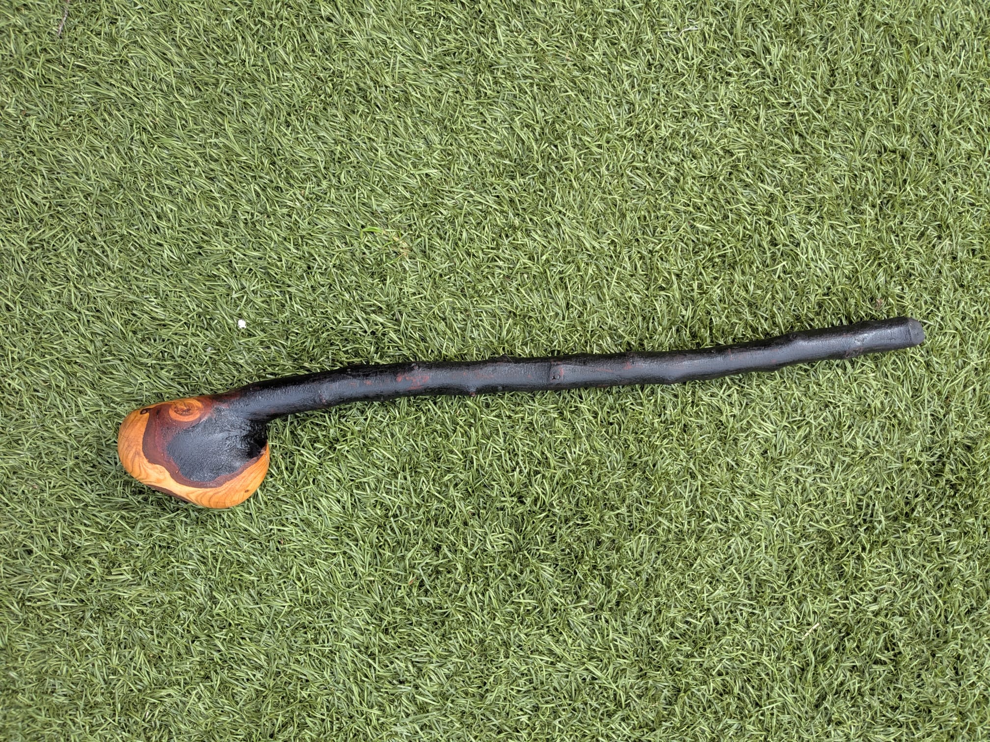 Short Blackthorn Shillelagh with Golden Harp inlay