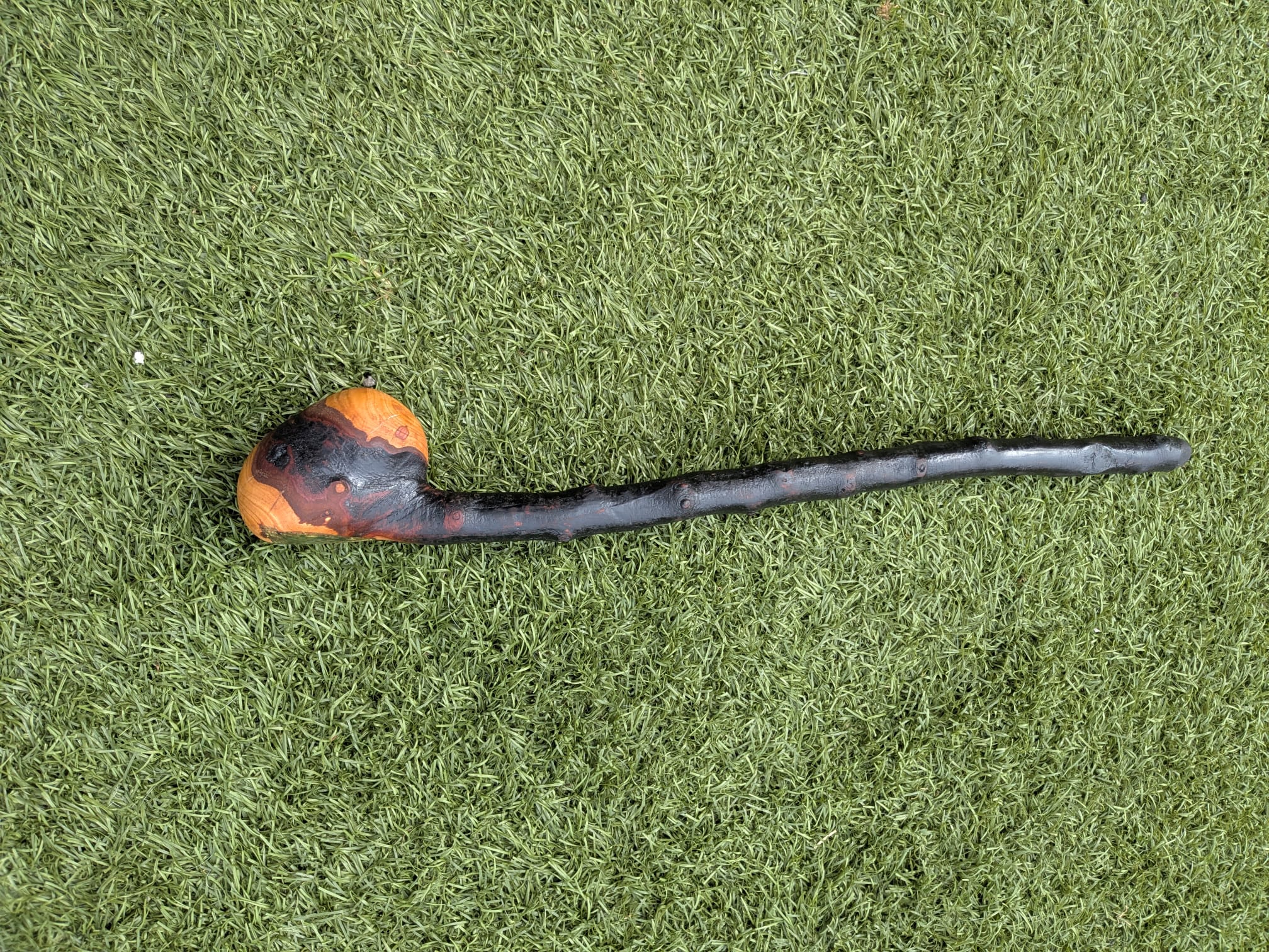 Short Blackthorn Shillelagh with Golden Harp inlay
