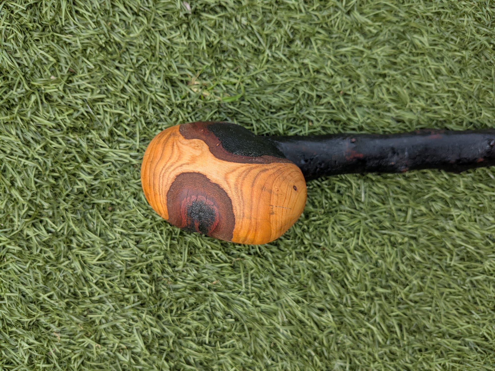 Short Blackthorn Shillelagh with Golden Harp inlay